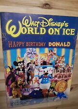 1985 Walt Disneys World On Ice Program Happy Birthday Donald + Centerfold Poster picture