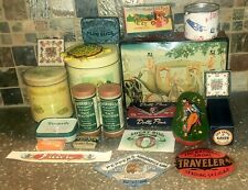 Excellent Lot Of 21 RARE Vintage & Antique Advertising Collectible Tins  picture