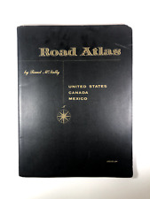 Vintage 1960 Rand McNally Road Atlas United States Canada Mexico Faux Leather picture