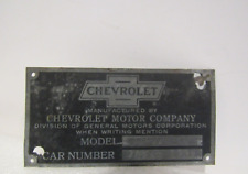 Vintage Chevy Chevrolet Motor Co Model No Car No Datal Emblem Metal Original picture