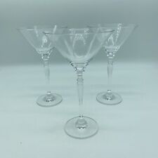 Set of 3 MARTINI / COCKTAIL GLASSES 7.75” x 4 5/8” Clear picture