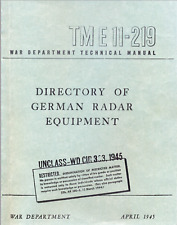 74 Page 1945 TM E 11-219 DIRECTORY GERMAN RADAR EQUIPMENT Technical Manual on CD picture