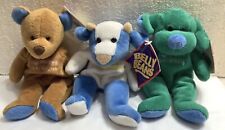 Lot of 3 Vintage GIRL SCOUT Plush Daisy Brownie Junior Bear Cow 8” picture