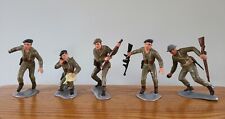 5 LOUIS MARX Vintage WWII Canadian Soldiers Plastic Action Figures 1960's picture