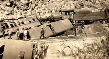 1926 RPPC DENVER RIO GRANDE WESTERN 777 TRAIN WRECK, GRANITE, CO, 1of4 PS picture