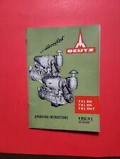 1969 Deutz Engine Operating Instructions Manual F4L514 F6L514 F6L514F picture