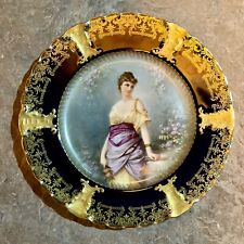 Antique Limoges Plate - Hand painted  - Signed - France - Excellent Condition picture