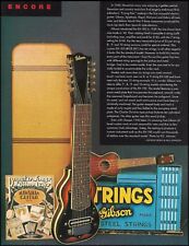 Vintage 1940 Gibson EH-185 10-string lap guitar 1996 history article pin-up picture