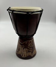 Hand Carved African Wood Drum Djembe Bongo ELEPHANTS picture