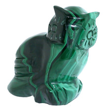 Malachite Carved Owl Carving Carved Natural 2 1/5 x 2 x 1 Inch EC24/2624 picture