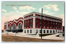 Rochester New York Postcard New York Central Station View Building 1914 Vintage picture