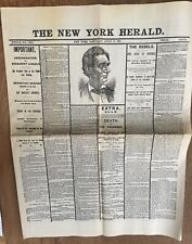 Reprint Planographic , New York Herald April, 15, 1865, Abraham Lincoln picture