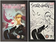 SPIDER-GWEN #2 ECCC J SCOTT CAMPBELL VARIANT SET OF 2 STAN LEE EXCLUSIVE NM-/NM picture