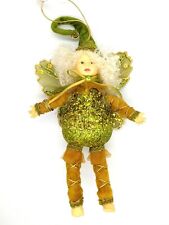 D017 Pear Fairy Elf Cute Doll 10'' Home Decoration Green With Upgraded Wings picture