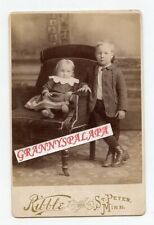 Cabinet Photo - Very Cute Little Boy Legs Crossed & Lil Sis - St Peter Minnesota picture
