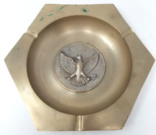 Ashtray Brass Eagle Olive Branch Arrows Wings United States Large Mid Century picture