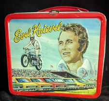 Vintage Evil KNIEVEL Aladdin Metal Lunch Box [1974] NO THERMOS picture