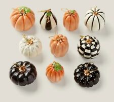 LENOX Mini PUMPKIN 10 Piece Ornaments Set Thanksgiving Halloween Fall picture