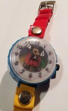 60s-70s Marx Toys Disney Wind-Up Mickey Mouse Watch MCMLXXIII Visible Gears Blue picture