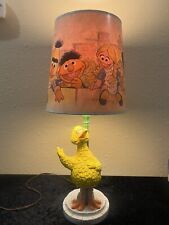Vintage 1970's Sesame Street Big Bird Table Lamp w/ Shade Muppets Working picture