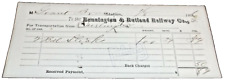 JANUARY 1896 BENNINGTON & RUTLAND BURLINGTON VERMONT FREIGHT BILL picture