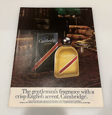 1981 Cambridge Men’s Cologne Print Ad Original Vintage Gentlemen’s Fragrance picture