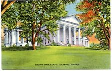 Virginia State Capital Building Richmond Virginia Vintage Linen Postcard picture