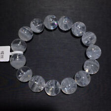 18mm Natural white Phantom Ghost Garden Quartz Crystal Beads Bracelet AAA picture