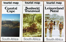 1981 Vintage Folded Maps Set 3 South Africa Leisureland Natal Bushveld Coastal picture