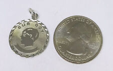 2g 925 STERLING SILVER OUR BOY VINTAGE CHARM PENDANT PROFILE HALLMARKED STAMPED picture