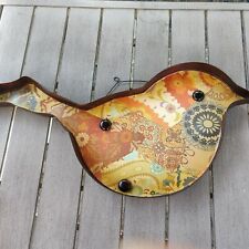Boho Bird Shape Serving Tray Wall Art with Magnets Wall Decor Metal Backyard picture