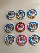 Lot of 9 Players Island Casino - Maryland Heights, MO  Casino Poker Chip picture