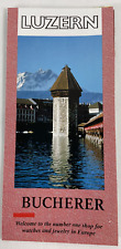 Vintage 1994 Luzern Bucherer Map Brochure Switzerland picture