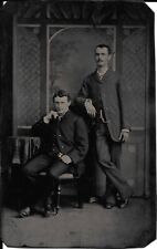 Tintype Men Very Possibly Charley & Robert Ford Jesse James Killer Face-Match picture
