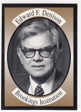 EDWARD DENISON Brookings Institution 1993 Economics Trading Card Economist picture