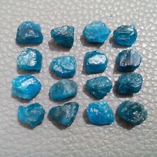 Fabulous Blue Apatite Raw 16 Piece 10-12 MM Blue Apatite Crystal Rough Jewelry picture