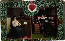 Vintage Postcard- Love, people thinking about each other 1910 UnPost picture