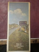 Vintage 1963 Virginia Official Road Map – State Highway Dept. (Version A) picture