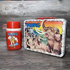 Vintage KORG 70,000 B.C. Metal Lunch Box - With Thermos 1975 Hanna-Barbara NICE picture