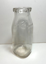 Vintage Bowman Farm Dairy Clear Glass Bottle – Half Pint – Duraglas  picture