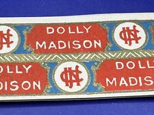 LOT of 10 DOLLY MADISON Cigar Band Label Strips UNUSED picture