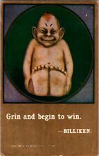 Vintage Postcard Billiken- Grin and Begin To Win c1908                     A-662 picture