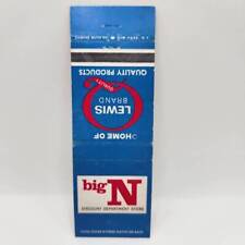 Vintage Matchbook Big N Discount Department Store Home of Lewis Brand Quality Pr picture