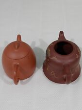 宜兴老紫砂壶 Vintage China Yixing Purple Clay Zisha Art Teapots Lost Lid Fixed Handle picture