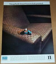 1966 print ad - Naugahyde vinyl fabric furniture Uniroyal US Rubber advertising picture