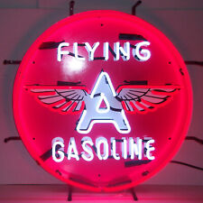 Neon Sign Flying A Tydol Gas Gasoline Oil wall lamp Garage light globe Aviation picture