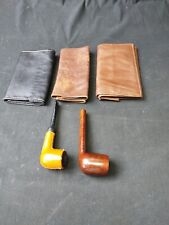 Lot Vintage Pipe Tabaco Pouches and Pipes GBD picture