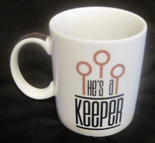 Harry Potter- He’s a Keeper Quidditch Ceramic Mug Cup 12 oz Licensed Product EUC picture
