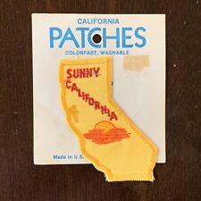 VINTAGE SUNNY CALIFORNIA PATCH COLORFAST WASHABLE HOLM PATCHES & CAPS NOS picture