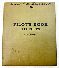 Antique Rare 1919-1931 Pilot's Log Book Air Corps U.S. Army picture